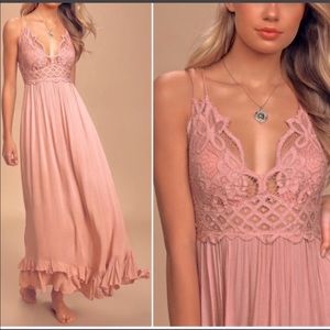 Free People Adella maxi slip dress size medium